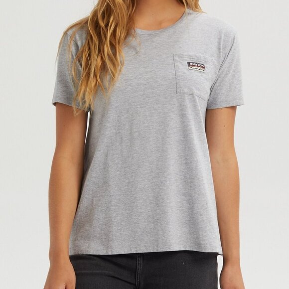 3 for $30 | Burton Women's Organic Cotton Classic Short Sleeve Pocket T-Shirt - Picture 1 of 8